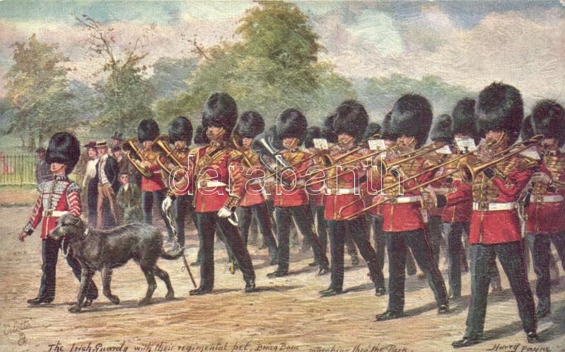 The Irish Guards, Raphael Tuck & Sons 'Oilette' postcards No. 3546. s: Harry Payne, Az Ír hadsereg, Raphael Tuck & Sons 'Oilette' postcards No. 3546. s: Harry Payne