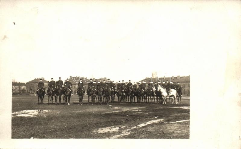 I. világháborús lovas csoportkép, fotó, WWI military, cavalry group photo