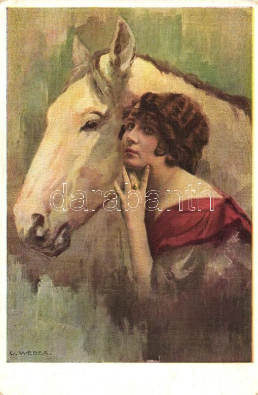 Hölgy lóval, s: C. Weber, Lady with horse s: C. Weber