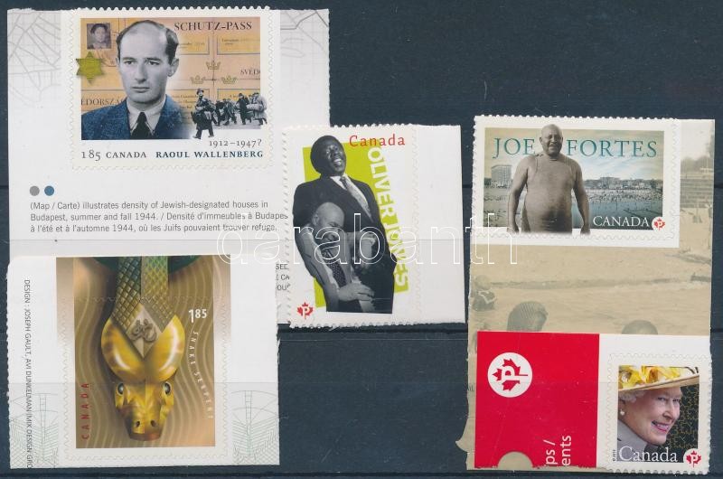 5 db bélyeg javarészt ívsarkiak, 5 stamp with corners