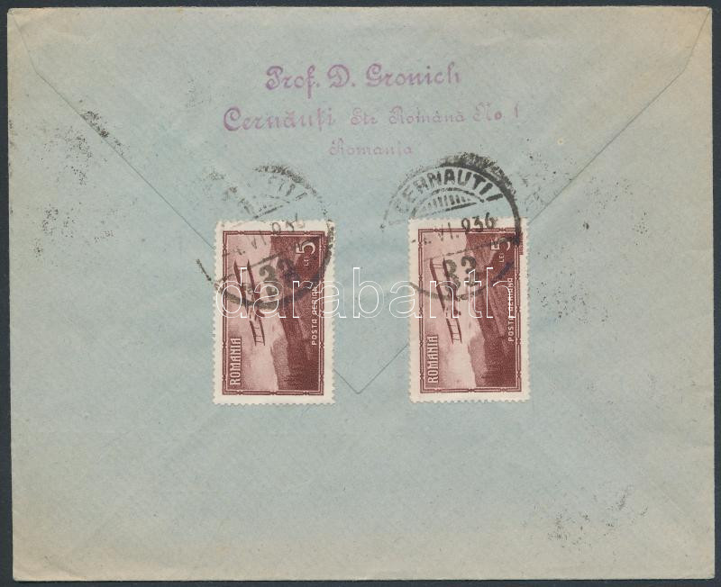 Cover from Cernanti to Denmark, Levél Dániába