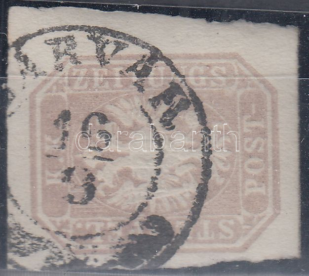 Newspaper stamp with large margins, Hírlapbélyeg óriási szélekkel  &quot;SÁRVÁR&quot;