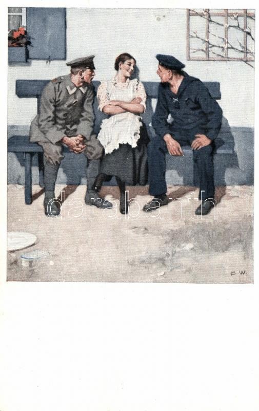 I. világháborús német propaganda, Kriegspostkarten von B. Wennerberg Nr. 16. s: Wennerberg, Kriegspostkarten von B. Wennerberg Nr. 16. Gepläntel / German WWI propaganda s: Wennerberg
