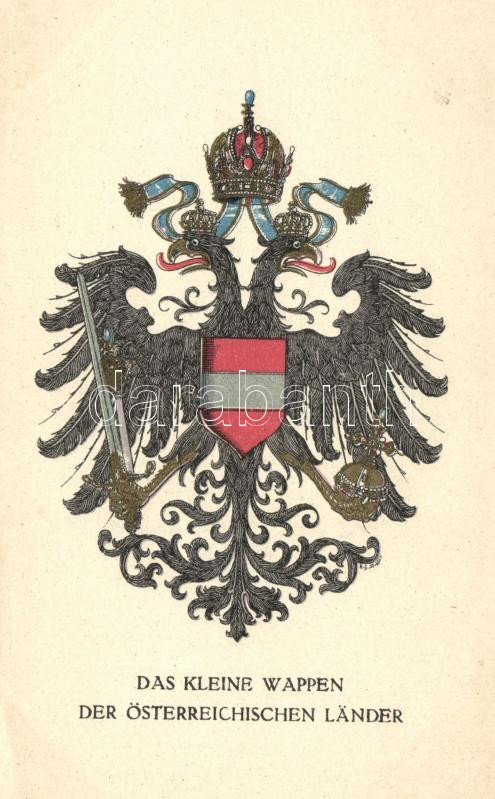 Das kleine Wappen der Österreichischen Länder; Offizielle Karte für Rotes Kreuz Nr. 284 / Austria, small coat of arms, Osztrák kiscímer; Offizielle Karte für Rotes Kreuz Nr. 284