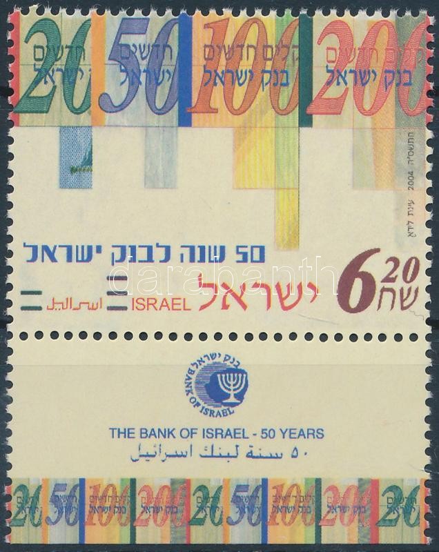 Bank tabos bélyeg, Bank stamp with tab
