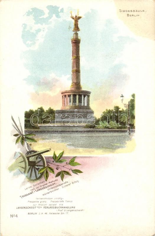 Berlin, Siegessäule / Victory Column, cannon, floral No. 4.