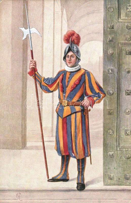 Vatican, Guardia Svizzera in bassa uniforme / Swiss guards in uniform