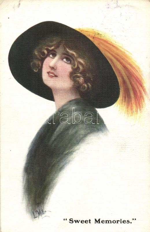 Sweet Memories / Lady with hat, Carlton No. 611. s: Mille, Kalapos hölgy, Carlton No. 611. s: Mille