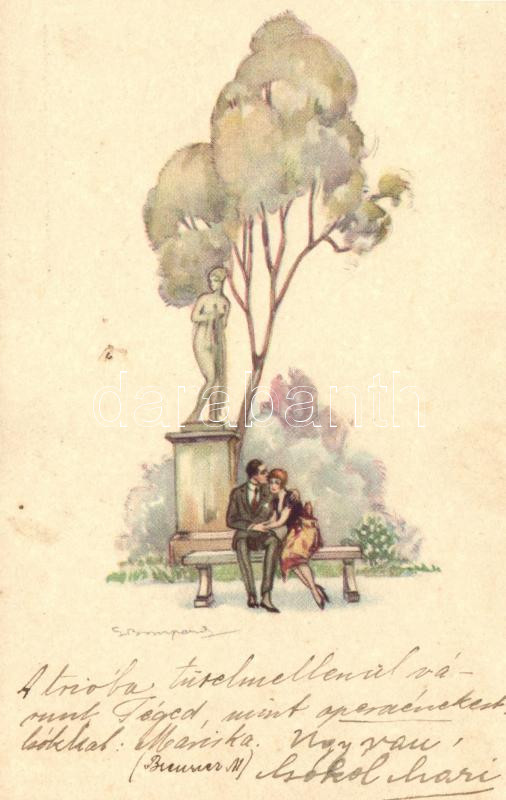 Italian art postcard CMD 1682-2 s: Bompard, Olasz művészlap CMD 1682-2 s: Bompard