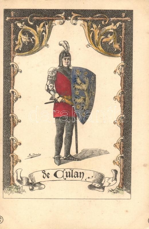 Francia középkori katona s: Driesten, de Aulan / French mediaeval soldier from Aulan s: Driesten