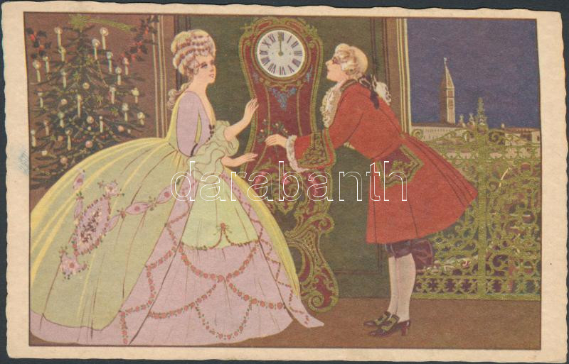 Italian art postcard, Ditta A. Guarneri 528, Olasz művészlap, Ditta A. Guarneri 528