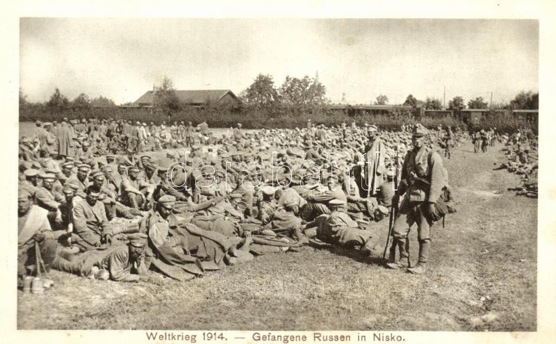 Nisko, Gefangene Russen; Kilophot Wien Nr. 157. / Military WWI, Russian POWs