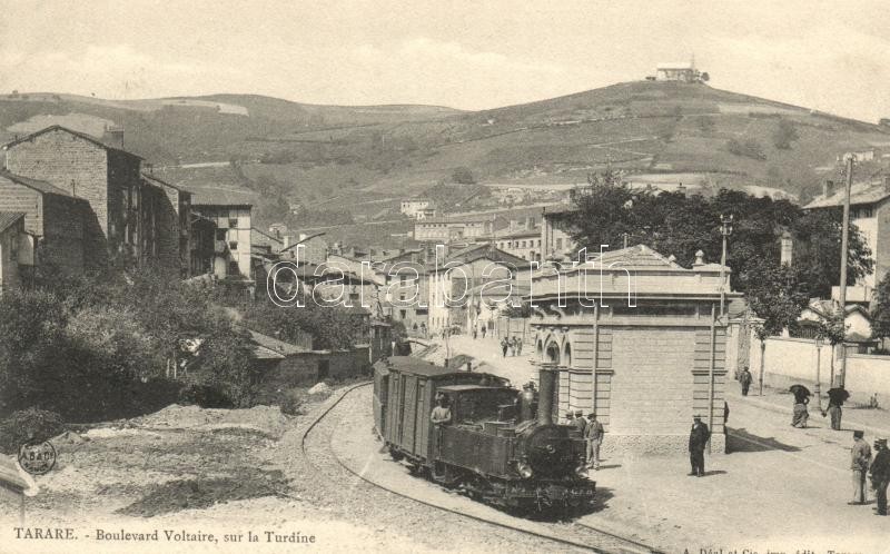 Tarare, Boulevard Voltaire, sur la Turdine / boulevard, railway station