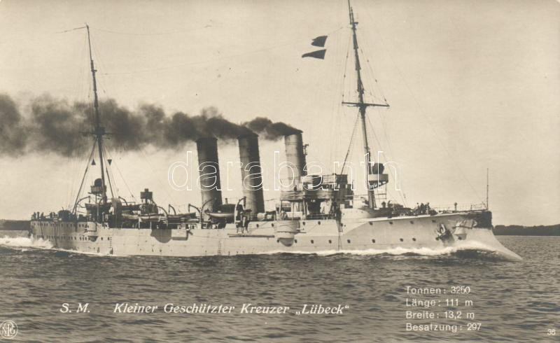 SM Kleiner Geschützter Kreuzer "Lübeck" / German navy, Német haditengerészet, "Lübeck" kisméretű védett cirkáló