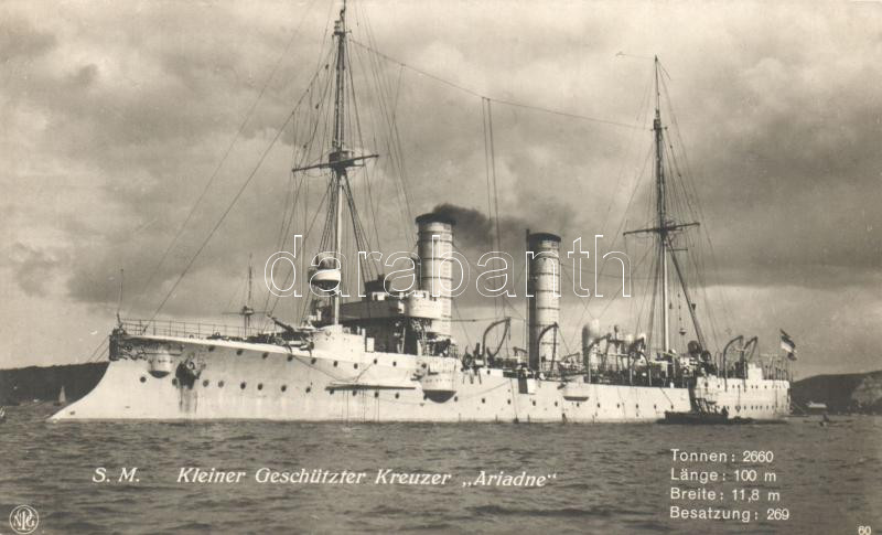 Német haditengerészet, "Ariadne" kisméretű védett cirkáló, SM Kleiner Geschützter Kreuzer "Ariadne" / German navy