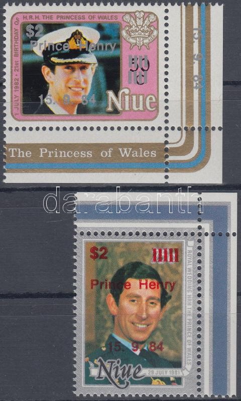 Prince Henry's birthday overprinted corner set, Henry herceg születésnapja felülnyomott ívsarki sor