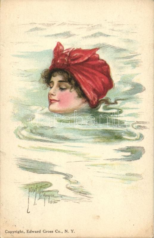 Lady in the water, American girl No. 34. s: Pearle Fidler Le Munyan, Hölgy a vízben, American girl No. 34. s: Pearle Fidler Le Munyan
