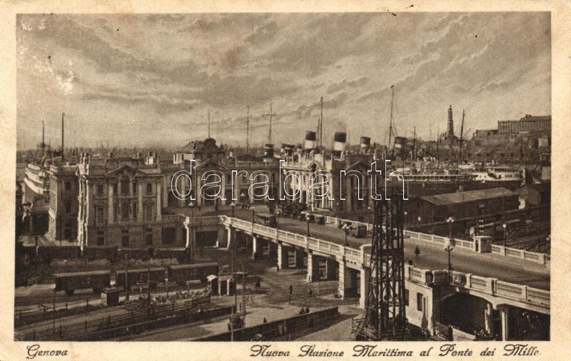 Genova, Nuova stazione Marittima al Ponte dei Mille / port, bridge, railway