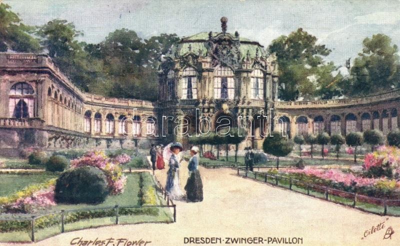 Dresden, Zwinger Pavillon, Raphael Tuck & Sons Oilette No. 728. s: Charles E. Flower
