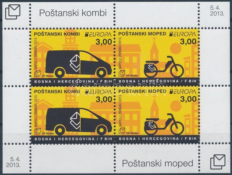 Europa CEPT Postai járművek blokk, Europa CEPT Postal Vehicles block