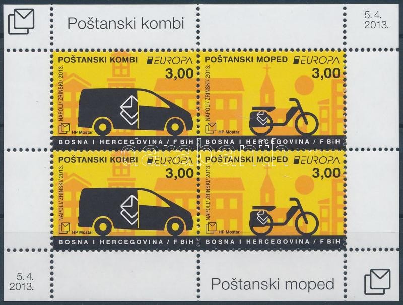 Europa CEPT Postal Vehicles block, Europa CEPT Postai járművek blokk