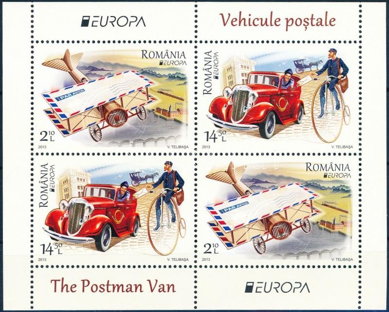 Europa CEPT Postai járművek blokk, Europa CEPT Postal Vehicles block