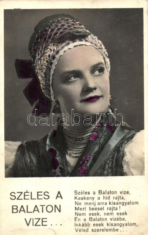 Tolnay Klári Hungarian actress, Tolnay Klári, Széles a Balaton vize...
