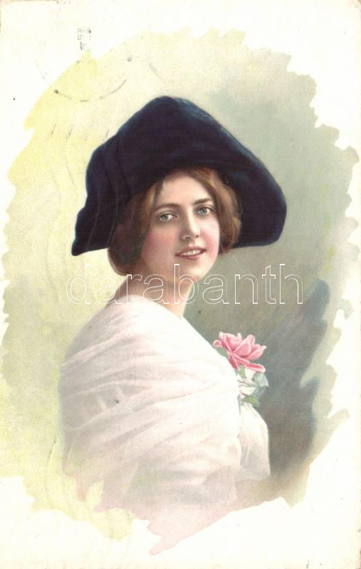 Lady with hat, Frauenschönheiten Serie 2. No. 11., Kalapos hölgy, Frauenschönheiten Serie 2. No. 11.