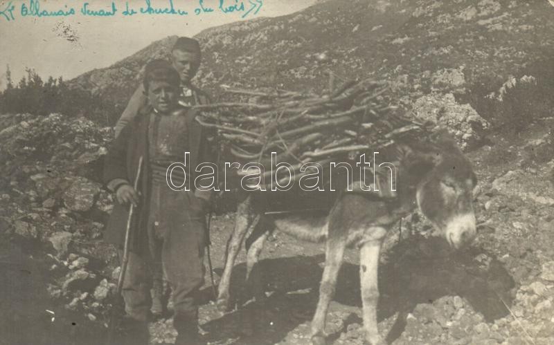 Albanian folklore, donkey photo, Albán folklór, szamár, fotó