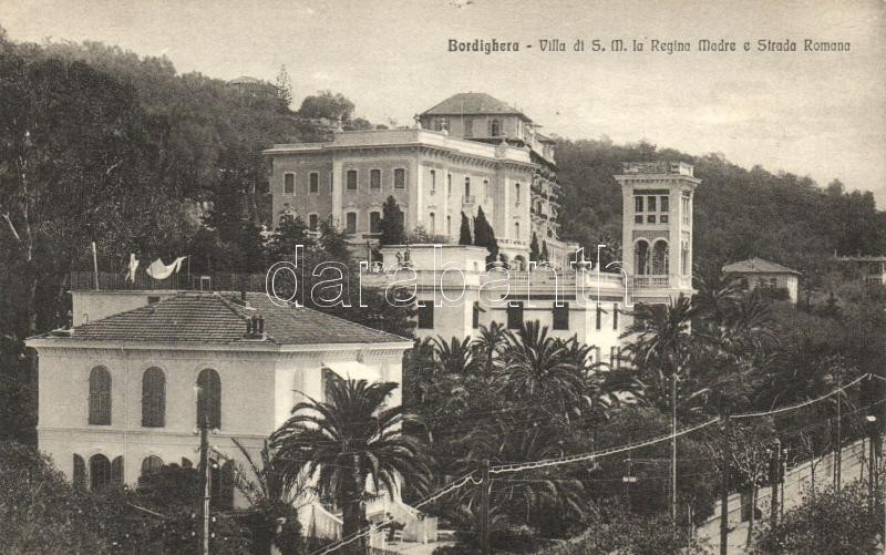 Bordighera, Villa di S. M. la Regina Madre, Strada Romana / villa street