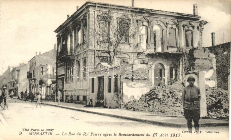 Bitola, Monastir; Rue du Pierre aprés le Bombardement / WWI Street after Bombing