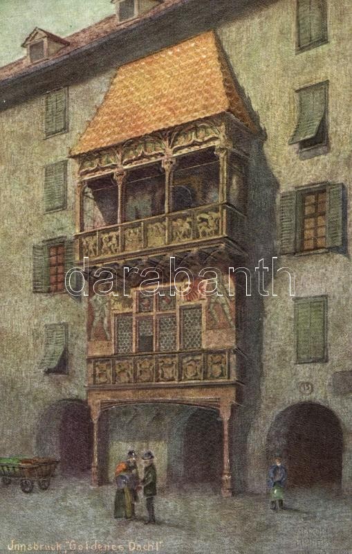 Innsbruck, Goldenes Dachl, Verlag Robert Wagner / 'Golden Roof' Emb. s: Anton Hofer