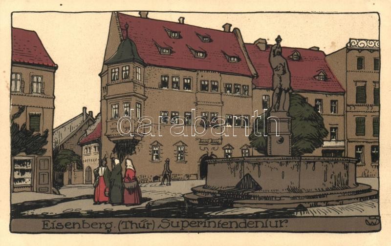 Eisenberg, Superintendentur, Kunstverlag O. Wurfschmidt Nr. 1111, Künstler-Steinzeichnung