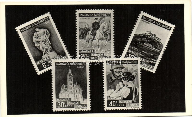 Hungarian commemorative stamps, 1938-1939 'Magyar a magyarért' Alkalmi bélyegsorozat, Marer Béla kiadása