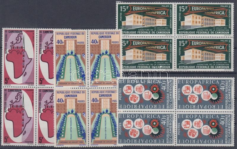 Europafrique 4 diff. blocks of 4, Europafrique 4 klf négyestömb