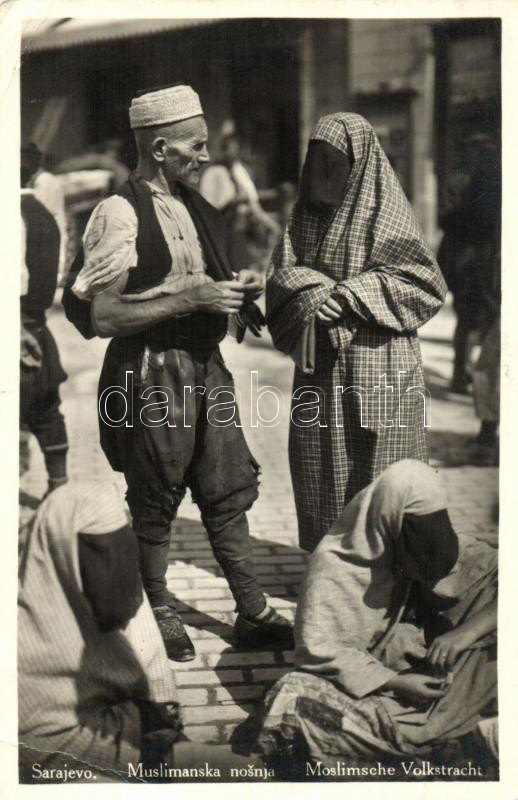 Sarajevo, market place, Muslim folklore