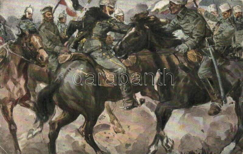 WWI K.u.K. cavalry with Bulgarian cavalry, Osztrák-magyar lovasság és bolgár lovasság