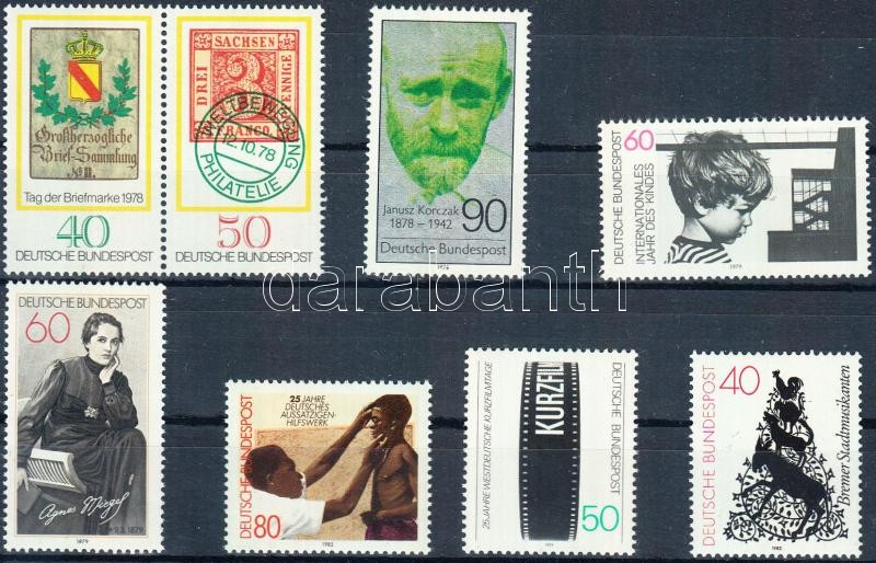 Events 8 diff. stamps (with pair), Események 8 klf bélyeg (közte pár)