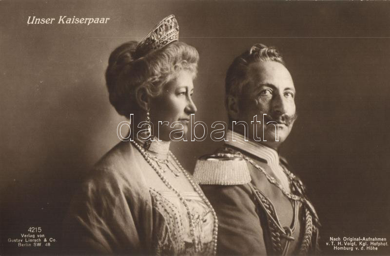 Wilhelm II, Kaiserin Auguste Victoria, II. Vilmos német császár és Auguszta Viktória császárné