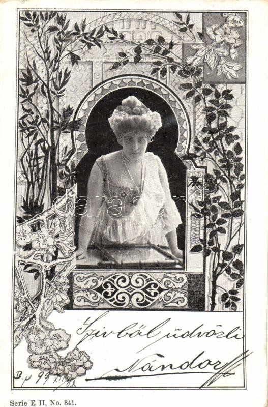 1899 Art Nouveau lady, 1899 Art Nouveau hölgy