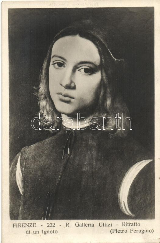 Ritratto di un Ignoto / Portrait, pinx. Pietro Perugino, Pietro Perugino portréja
