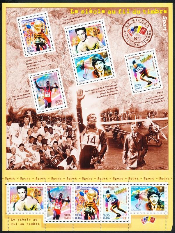 A huszadik század sporteseményei kisív, Sports events of the 20th century minisheet
