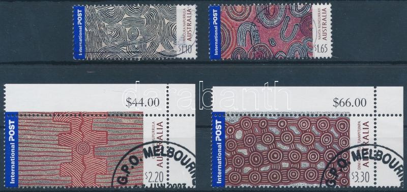 Ausztrál művészet sor, közte 2 ívsarki bélyeg, Australian art set, with 2 corner stamps