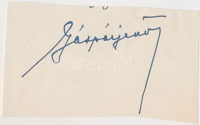 Gáspár Jenő (1894-1964) magyar költő, író, szerkesztő aláírása