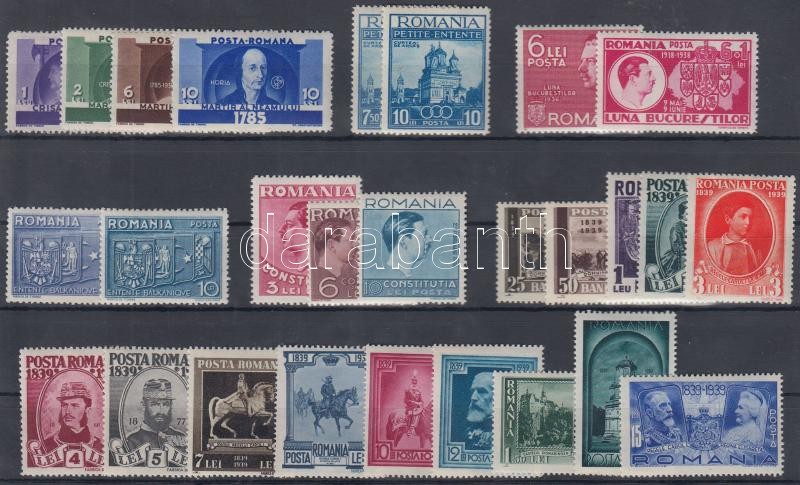 27 stamps with sets, 27 db bélyeg, közte sorok