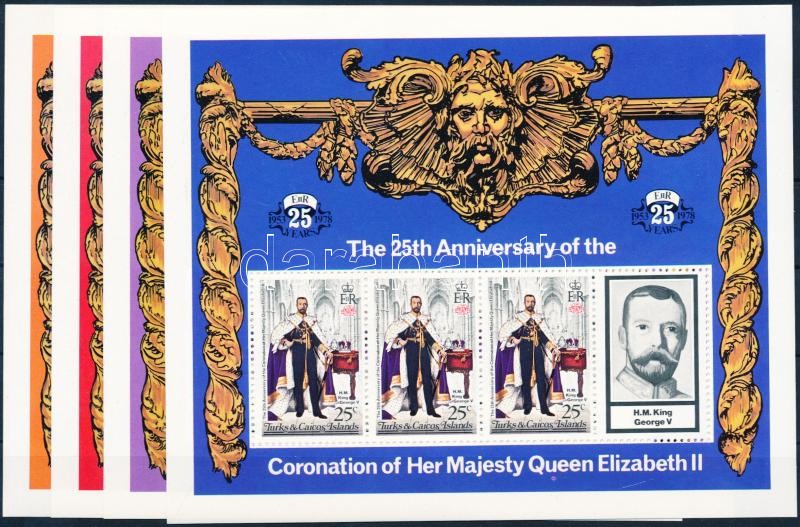 II. Erzsébet megkoronázásának 25. évfordulója sor + kisív sor + blokk, 25th anniversary of Elizabeth II's coronation set + minisheet set + block
