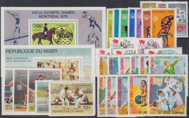 1974-1976 Summer olympics, Montreal 5 diff. sets and 2 diff. blocks, 1974-1976 Nyári olimpia, Montreal 5 klf sor és 2 klf blokk