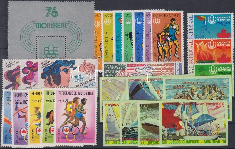 1975-1976 Nyári olimpia, Montreal 6 klf sor és 1 klf blokk, 1975-1976 Summer olympics, Montreal 6 diff. sets and 1 block