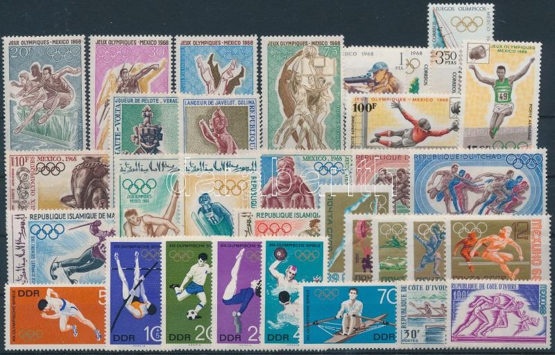 Olympics motif 33 diff. stamps, Olimpia motívum 33 db bélyeg