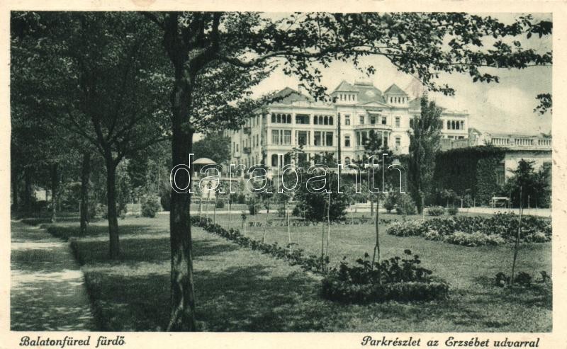 Balatonfüred-fürdő, park, Erzsébet udvar